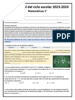 Repaso Anual Matemáticas 1° Alumno