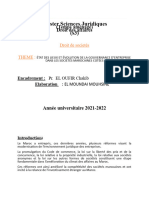 État Des Lieux Et Évolution de La Gouvernance D'entreprise Dans Les Sociétés Marocaines Cotées