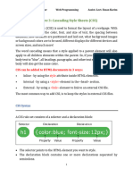 Lecture 3 - Cascading Style Sheets (CSS)