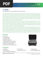 HV Insulation Resistance Tester: Features