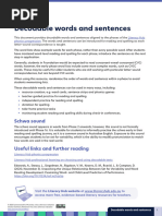 Decodable Words and Sentences