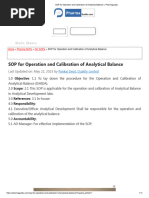 SOP For Operation and Calibration of Analytical Balance Pharmaguddu