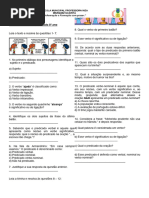 ATIVIDADE 8º Ano - Tipos de Predicado