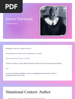 Gwen Harwood Context