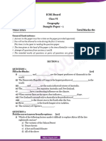 ICSE Class 6 Geography Sample Paper Set 1