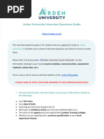 Arden University Interview Questions Guide