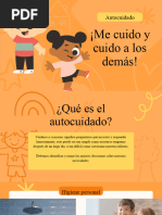 Presentación Autocuidado Ilustrado Naranja