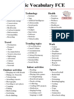 FCE Thematic Vocabulary