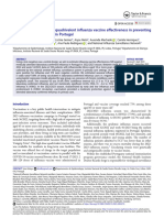 End of Season 2022-2023 Quadrivalent Influenza Vaccine Effectiveness in Preventing Influenza in Primary Care in Portugal