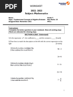 AFL-Fundamental Concepts of Algebra - GR 7