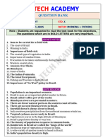 Question Bank 1 (Geography)