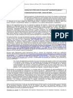 Resolución Sobre La Posición de La FIDH Sobre El Crimen Del "Apartheid de Género".