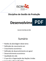 Iscim - Crescimento X Desenvolvimento