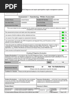 AURETR123 Assessment 1 Written Knowledge Questions V2