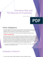 Chap 8 Entire Performance Rule and The Doctrine of Frustration