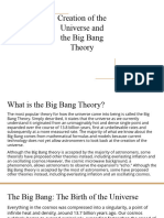 Creation of The Universe and The Big Bang Theory