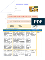 D1 A1 SESION COM. Planificamos Nuestra Unidad y Compartimos Nuestras "Anécdotas.