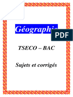 Sujets de Géo TSECO