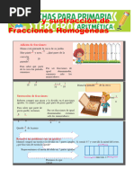 Adición y Sustracción de Fracciones Homogéneas para Tercero de Primaria