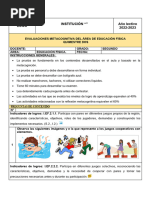 Ed. Fisica - Evaluacion - Metacognitiva