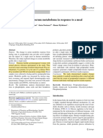 Metabolic Changes in Serum Metabolome in Response To A Meal