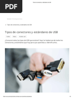 Tipos de Conectores y Estándares de USB