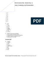 AEF3e Starter Endtest A Answer Key