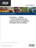 BS en 1730-2012 Furniture - Tables - Test Methods For The Determination of Stability, Strength and Durability (SCVN)