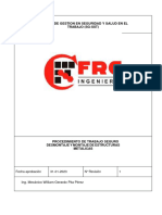 Pts (Procedimiento de Trabajo Seguro Desmontaje y Montaje de Estructuras FRC 2023