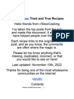 Tried and True Slow Cooker Recipes