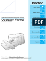 Brother 882S85 Sewing Machine Instruction Manual