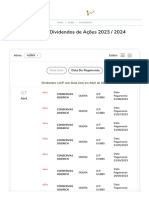 Agenda de Dividendos de Ações 2023 - 2024 - Investidor10 - DATA COM