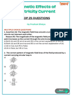 DPP - Magnetic Effects of Electricity Current (Prashant Kirad)