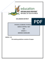 Ehlanzeni District Gr11 Control Test 2024 Marking Guidelines