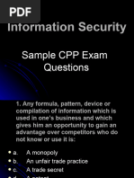 Information Security - Sample CPP Exam Questions