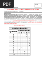 Grade de Respostas NP2 - T009