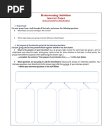 Brainstorming Guidelines - Interview Project