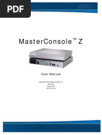 MasterConsole Z User Guide 0C E