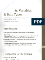 Ch-2 Constants, Variables and Data Types