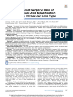 Pediatric Cataract Surgery - Rate of Secondary Visual Axis Opacification Depending On Intraocular Lens Type