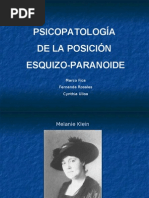 PsicopatologIa de La Posicion Esquizo Paranoide