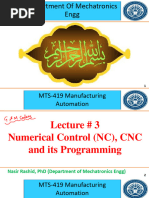 Lec # 3 NC, CNC and Its Programing