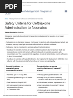 Safety Criteria For Ceftriaxone Administration To Neonates - Infectious Diseases Management Program at UCSF