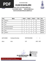 Colegio de Bachilleres: Clave Materia Parcial 1 Parcial 2 Parcial 3 C Final Turno