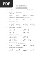 CET Math Mock Test 4