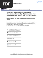 Practices of Ethnoveterinary Medicine and Ethnobotanical Knowledge of Plants Used To Treat Livestock Diseases Wolaita Zone Southern Ethiopia