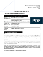 Acta de Constitución Del Proyecto (Project Charter) Equipo 29 Salmones