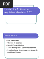 Unidad 5 Alcance, Requisitos y Objetivos