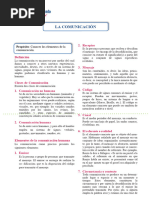 Elementos y Tipos de Comunicación para Quinto Grado de Secundaria