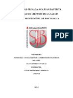 Actividad N°1 PSICOLOGÍA Y EVALUACIÓN DE LOS PROCESOS COGNITIVOS